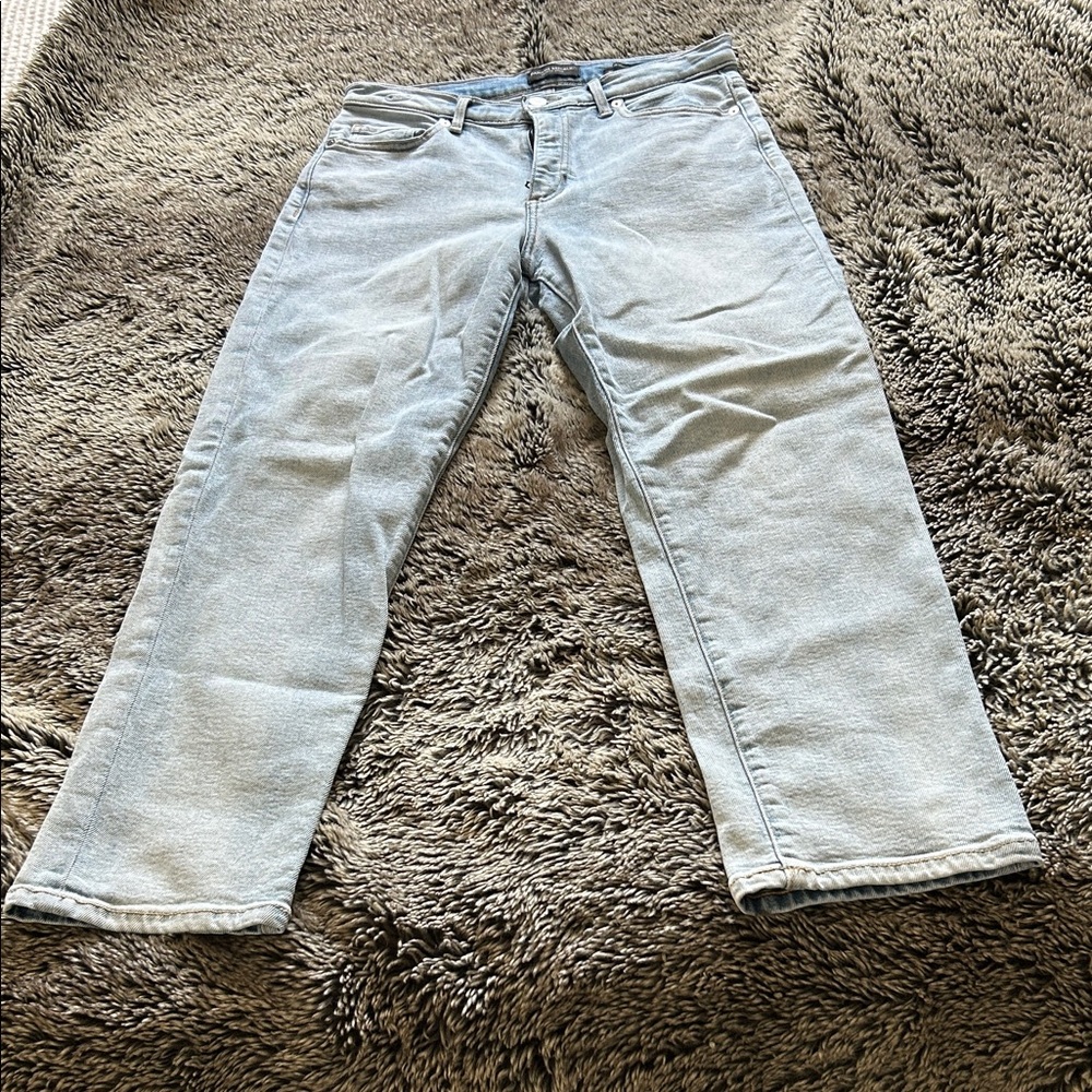 Banana Republic High-Rise Straight Leg Jeans in Light Blue 28
